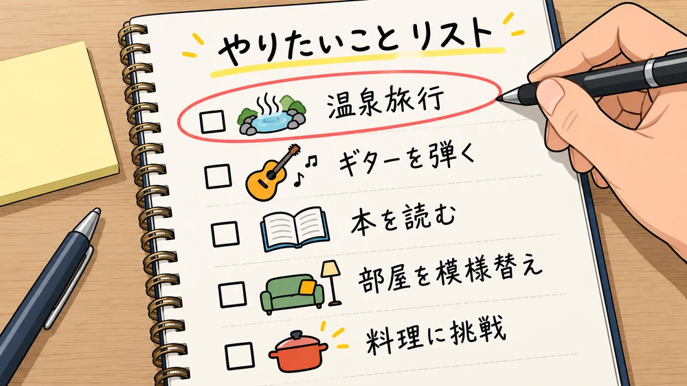 具体的な「やりたいこと」をリストにする